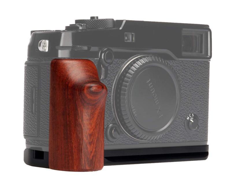 WEPOTO Fujifilm X-PRO2 用ハンドグリップメタル赤檀材木 GP-XPRO2