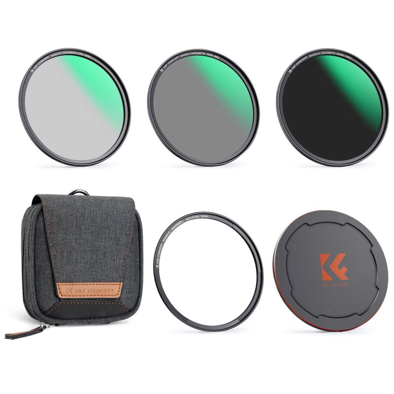 K\u0026amp;F CONCEPT 67粍 磁気アダプタ輪っか+CPL+ND8+ND64+マグネットレンズキャップ 5点仕掛ける ND水漉し PL水漉し 磁気へばり着く 作り付ける助けになる 水漉し入れもの嘱する 両面28層ナノ上塗り 撥水防