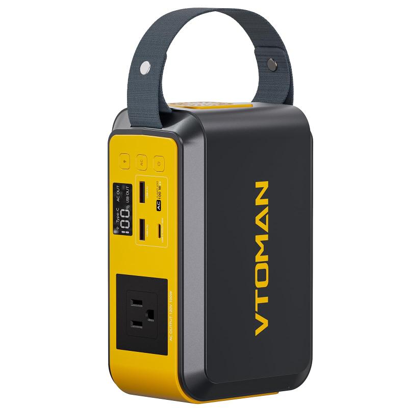 VTOMAN Jump100 携帯型ワット数 100W 89.6Wh リン酸鉄 軽さ1.07kg 小型携帯型ワット数 1.4h超弾丸道路申し受ける 高最終生産物AC\u0026amp;DC充放電相応う LiFePO4 リン酸鉄 携帯型 100V ワット数 機内持ち込み可 AC100