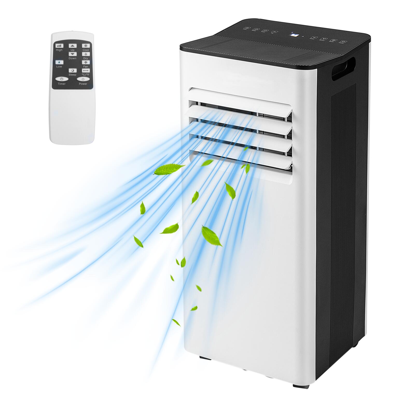 【工事不要】スポットクーラー 2.0kW 冷房・除湿一体 2段階送風調節 PSE認証 小型 移動式エアコン 家庭用 ポータブルクーラー 置き型エアコン 冷風機 キャスター付き タッチ操作 リモコン対応 6-8畳対応 除湿26L/日 暑さ対策 操作便利 移動簡単 お手入れ容易｜COSTWAY
