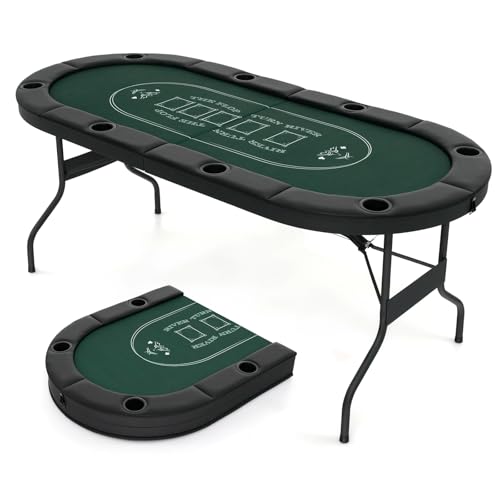 楽天市場】COSTWAYポーカーテーブル 8人用 ポーカーマット 麻雀
