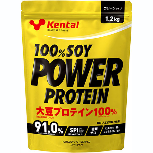 【kentai】 100％SOY パワープロテイン プレーン　1.2kg 【ケンタイ】【プロテイン】ソイパワー　プロテイン