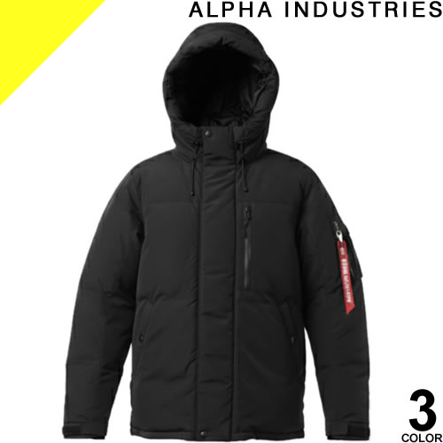 【SALE】アルファ インダストリーズ ミリタリー厚地の外套 中綿上衣 中綿厚地の外套 ボンネット付き添い人 アウター メンズ ロング 軽さ 防寒 撥水 通い 通学 気が大きい大きさ ブランド名 黒 黒いこと 米国海軍 Alpha Industries AVALANCHE JACKET TA1722