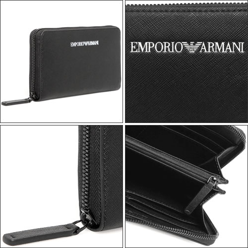 時間指定不可 エンポリオアルマーニ 財布 長財布 メンズ ラウンドファスナー 小銭入れ付き ブランド 大容量 黒 ブラック Emporio Armani Yeme49 Y0v 正規品 Hughsroomlive Com