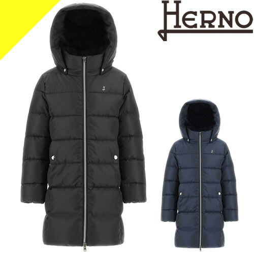 楽天市場】HERNO ヘルノ ファーフード付 ダウンコート ネイビー