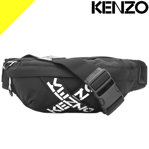 豪華 ケンゾー バッグ ボディバッグ ウエストポーチ ベルトバッグ メンズ ロゴ ブランド 斜めがけ かっこいい 黒 ブラック Kenzo Sport Belt Bag Fa65sa212f21 99 送料無料 Www Caymanislandsrealty Com