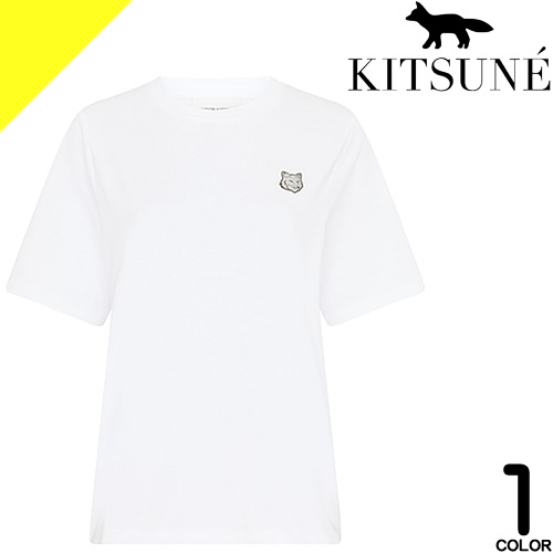 ＼6昼日なか押さえる／【20,350円→13,578円】6/11 11:59まで！メゾンキツネ ティーシャツ 半袖 労働者の一団のど首 丸首 レディース 刺しゅう継ぎ切れ 綿織物 心地よい 今めかしい 大層らしい大きさ ブランド名 白 白いこと MAISON KITSUNE BOLD FOX HEAD PATCH COMFORT TEE MW00111KJ0119 [ネコポス送りとどける]
