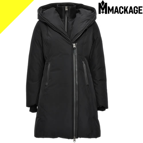 【SALE】マッカージュ ダウン ダウンコート ダウンジャケット アウター レディース フード付き 撥水 防寒 通勤 通学 大きいサイズ ブランド 黒 ブラック MACKAGE KAY-NFR｜Cotonas（コトナス）