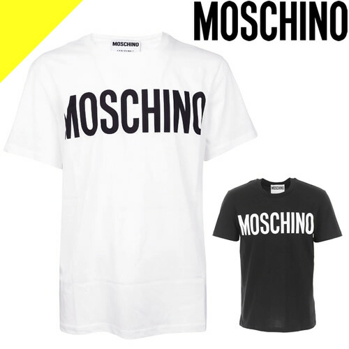 Tシャツ カットソー 国内最安値 シンプル ロゴ ブランド 男性 メンズ クルーネック 半袖 Tシャツ Moschino モスキーノ オシャレ ネコポス発送 A ホワイト 白 ブラック 黒 Shoxruxtj Com