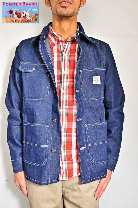 cott Rakuten Global Market Coverall blue denim pointer CHORE COAT