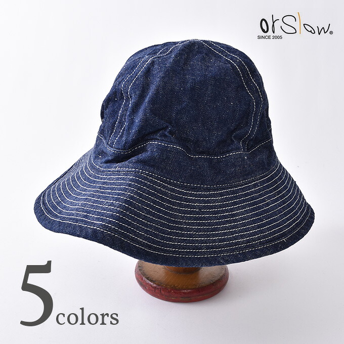 orslow / US NAVY HAT (03-001) オアスロウ ユーエスネイビー ハット 全5色 (DENIM ONE WASH・HICKORY STRIPE・KHAKI・REVERSE SATEEN GREEN・HERRINGBONE GREEN)