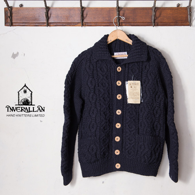 楽天市場 正規品 Inverallan インバーアラン3a Lumber Cardigan ランバーカーディガン セーター ニットnavy ネイビー Cott