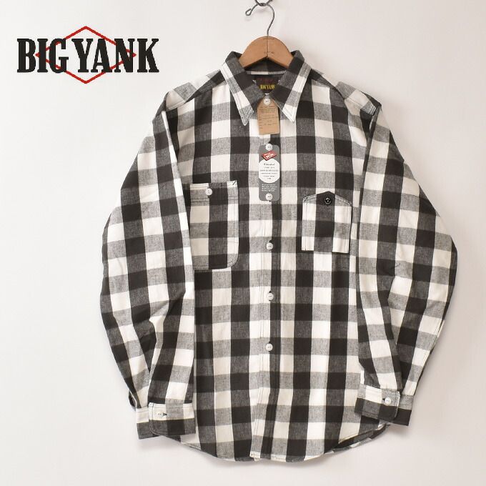 BIG YANK / Y1945 FLANNEL SHIRT BLOCK CHECK / WHITEビッグヤンク / Y1945 フランネルシャツ ブロックチェック / ホワイト｜Cott