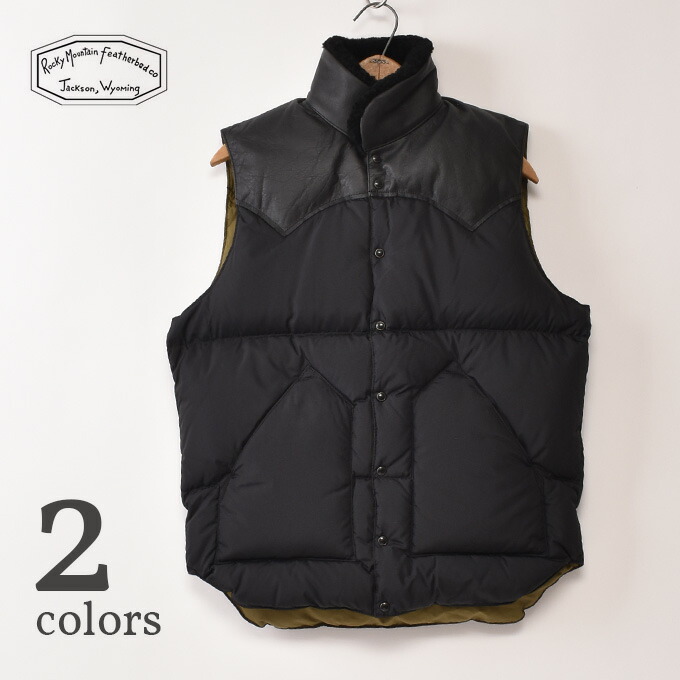 【美品】rocky mountain featherbed ダウンベスト Rocky Mountain Featherbed Co ベスト 42 ネイビー