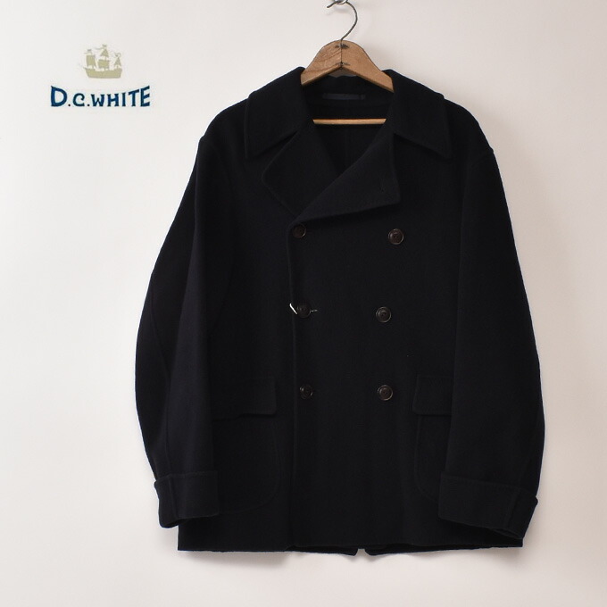 ★40％OFF SALE！DC WHITE / The REEFER (D223051) / NAVYDC白いこと ディーシーホワイト / ザ ロバート・エドワード・リー毛革 ピーコート / 米国海軍