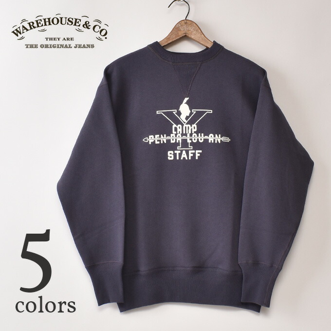★20％OFF SALE！ WARE HOUSE / Lot 401 CAMP PENDALOUAN CREW NECK SWEAT SHIRTS ウエアハウス / クルーネックスウェット スウェット 全5色