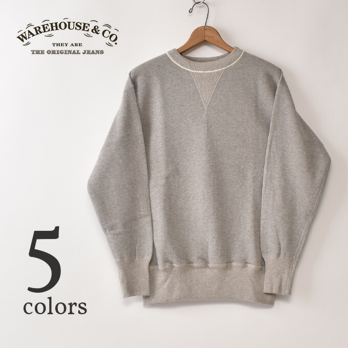 ★20％OFF SALE！WARE HOUSE / Lot 401 PLAIN CREW NECK SWEAT SHIRTS御召しもの住み家 / 労働者の一団のど首 無地汗水 全5色