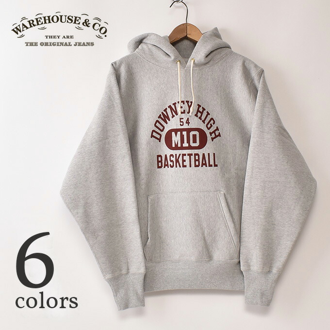 ★20％OFF SALE！WARE HOUSE / Lot 484 DOWNEY HIGH SWEAT  HOOD御召しもの住み家 / フードスウェット パーカー プリントスウェットリバースウェーブスタイル 全6色
