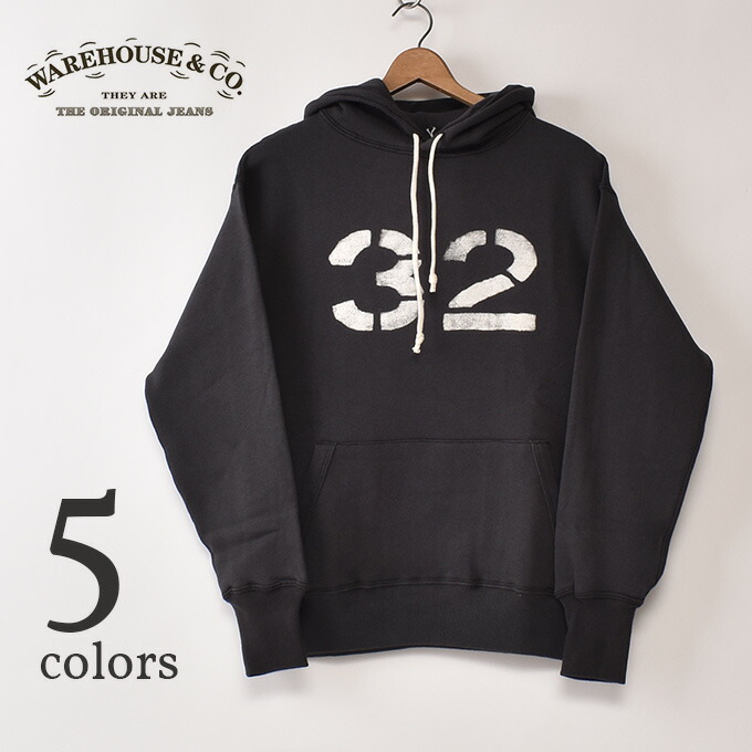 ★20％OFF SALE！ WARE HOUSE / Lot 450 NO.32 FOOD SWEAT SHIRTS ウエアハウス / ナンバー32 2本針 フード パーカー 全5色