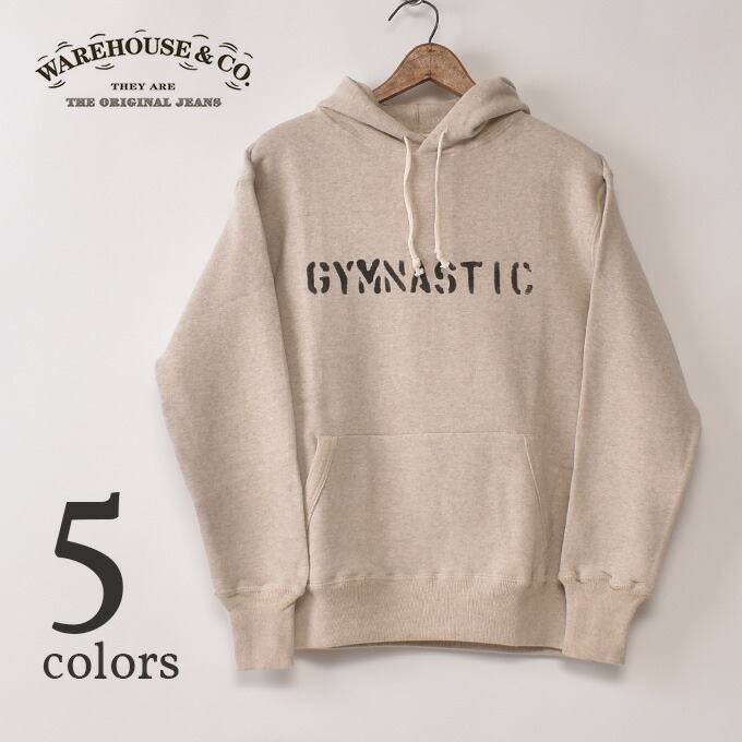 ★20%OFF SALE! WARE HOUSE / Lot 450 GYMNASTIC FOOD SWEAT SHIRTS ウエアハウス / ジムナスティック 2本針 フード パーカー 全5色