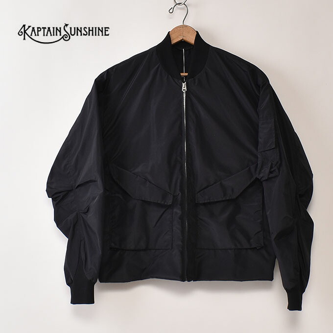 ★20%OFF SALE!KAPTAIN SUNSHINE / N-Wep Zip Jacket (KS26SJK06) / BLACKキャプテンサンシャイン / ウェップジップジャケット / ブラック|Cott