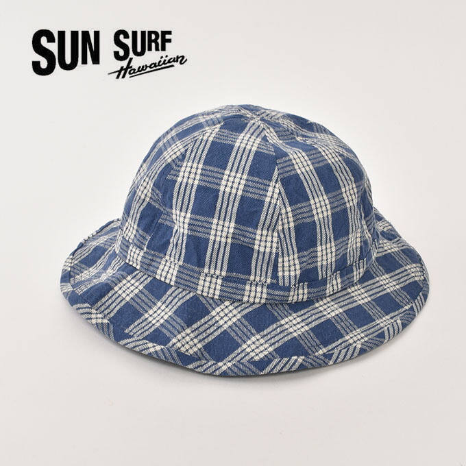 SUN SURF / Lot No. SS02842 UNION SUPPLY PALAKA CHECK HAT / 421A) ONE WASH サンサーフ / ユニオンサプライ パラカチェック ハット / ワンウォッシュ [ネコポス対応]