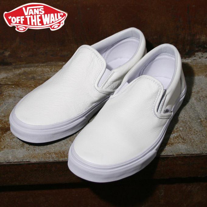 white leather slip on loafers