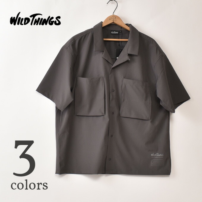 ワイルドシングス / オープンカラーポケットシャツ (WT25041AD) WILDTHINGS / OPEN COLLAR POCKET SHIRTS 全3色|Cott