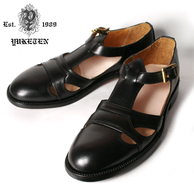 楽天市場 Yuketen ユケテンsummer Leather Sandal サマーレザーサンダルblack ブラック S 40 Cott