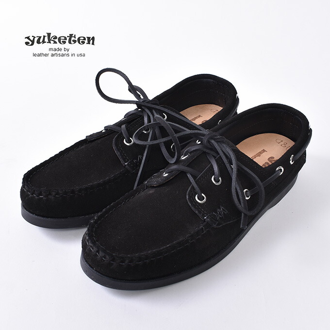 最大81％オフ！ ユケテンBOAT SHOE w camp soleモカシン デッキシューズFO Nero ブラック スウェード fucoa.cl