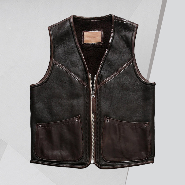 楽天市場】レザーベスト メンズファッション バイク革ベスト パンク風