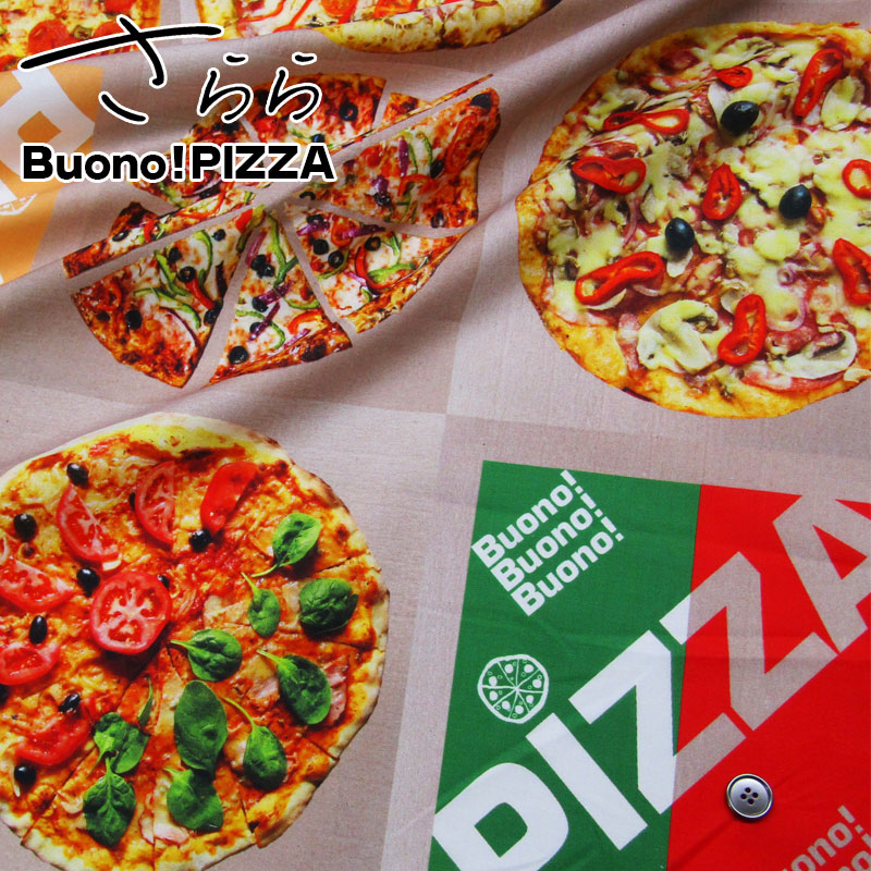 楽天市場 シーチング デジタルプリント さららjapanbuono Pizza 単位 1パネル ピザ 食べ物 綿 生地 布地手芸の コットンプラザ