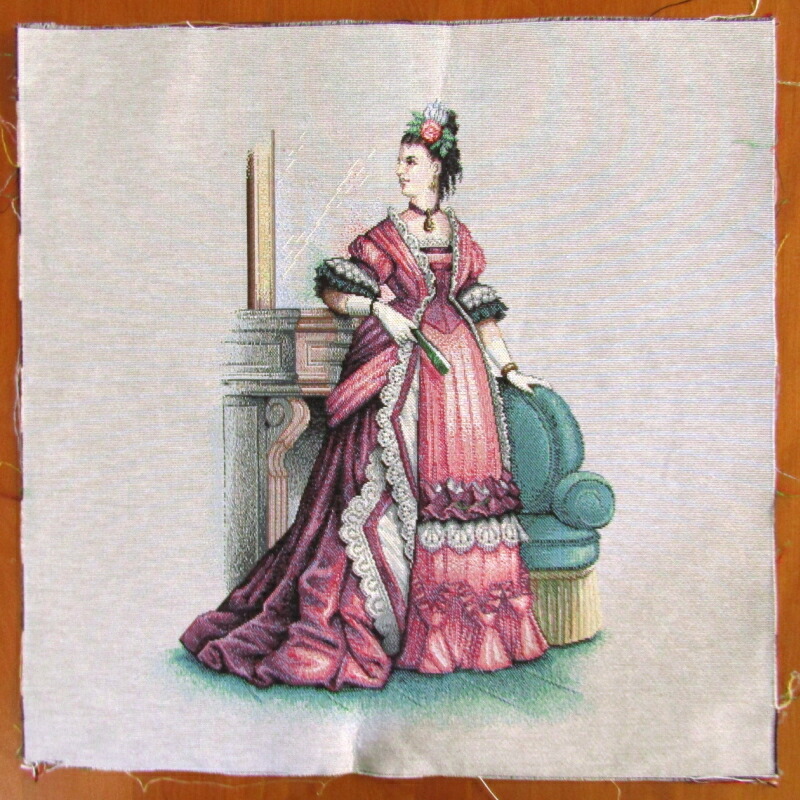 楽天市場】ゴブラン織パネル 貴婦人グリーンドレス （単位1パネル
