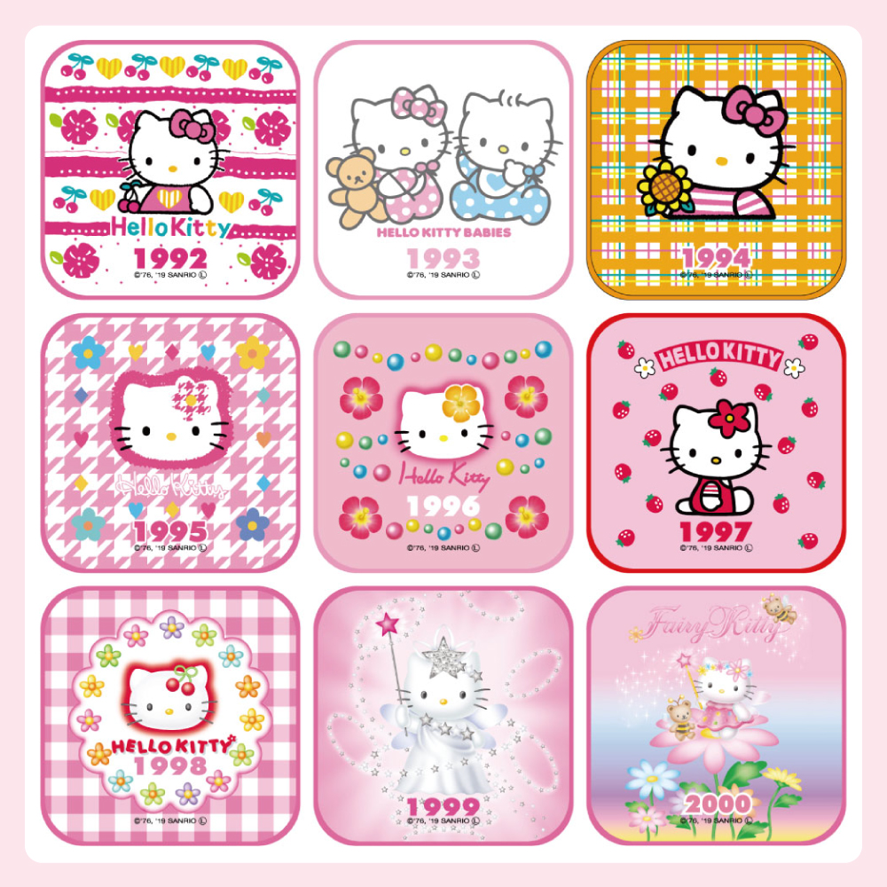 楽天市場 限定数量 受注生産商品 Sanrio サンリオ ハローキティ 45周年 記念 プチタオル セット 45枚組 かわいい キャラクター グッズ 公式 まとめ買い コットンタウン Cotton Town