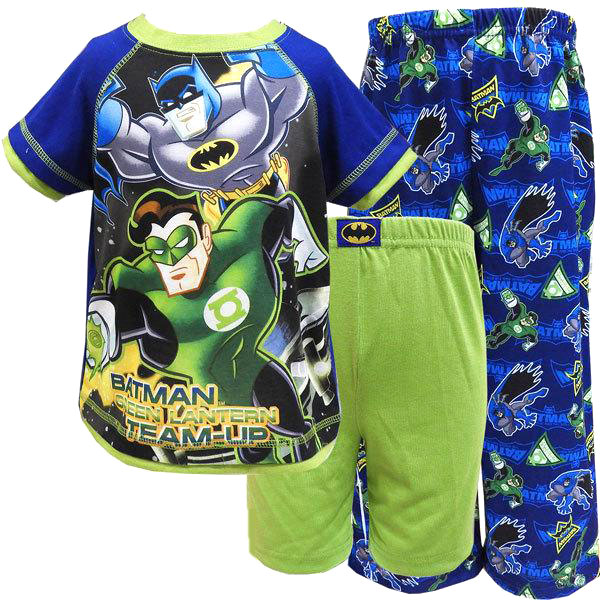 送料無料 アメコミ バットマン 子供パジャマ キッズ パジャマ 寝巻 ルームウエア 3点セット 3T 100cm画像