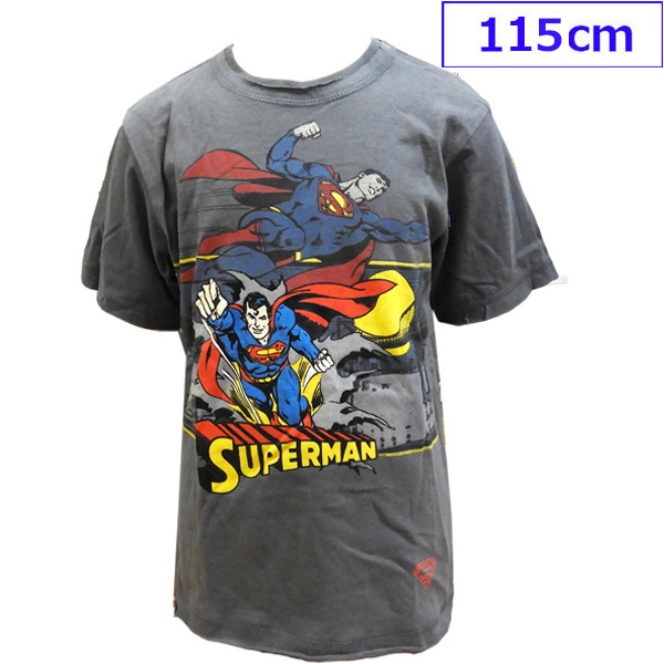 送料無料 SUPERMAN スーパーマン ヒーロー アメコミ 子供服 半袖 Tシャツ 男の子 子供 キッズ 約120cm画像