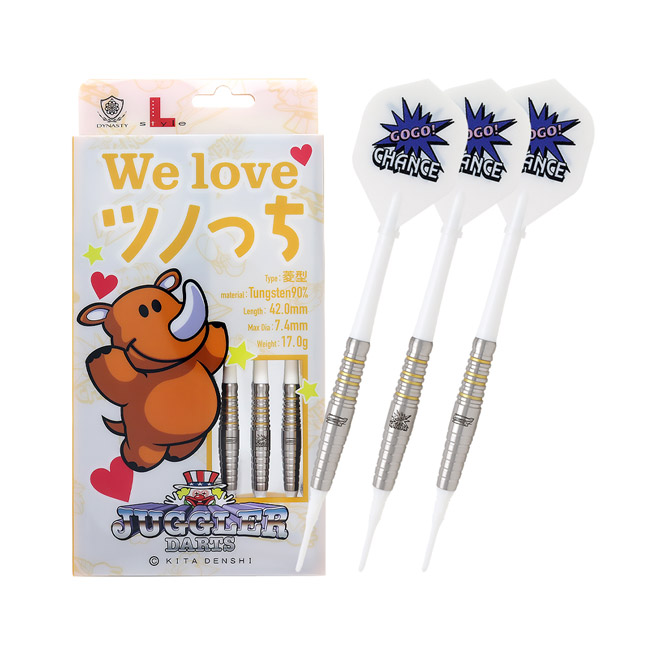 L-style×JUGGLER(エルスタイル×ジャグラー) We love ツノっち　(ダーツ バレル ダーツセット)