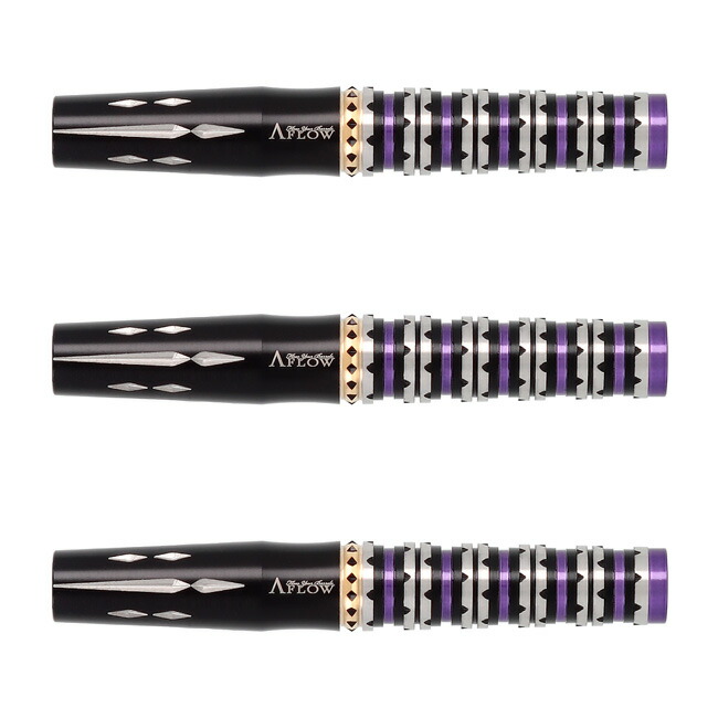 DYNASTY(ダイナスティー) A-FLOW BLACK LINE コーティングタイプ LUNE3(リュンヌ3) 2BA 18g 足立菜月選手モデル (ダーツ バレル ダーツセット)|ダーツ専門店 カウントアップ