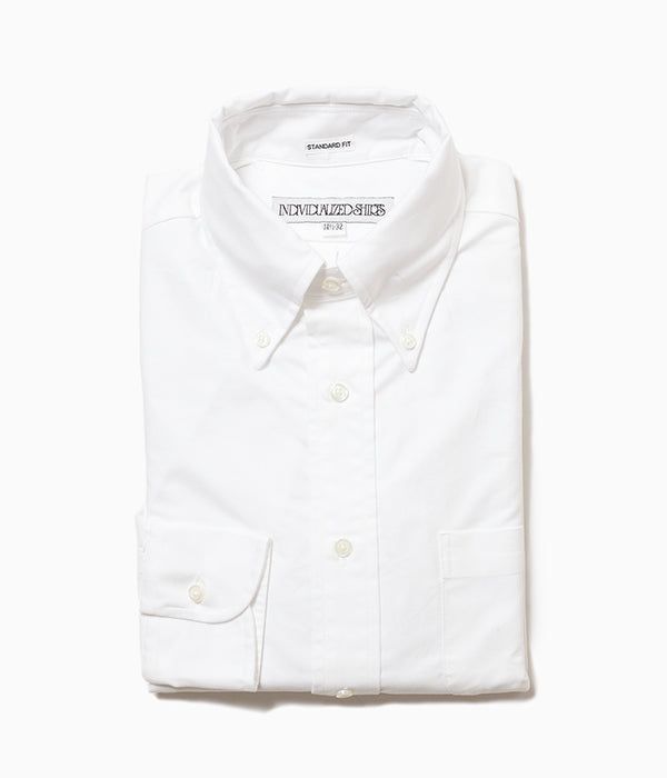 INDIVIDUALIZED SHIRTS 'CAMBRIDGE OXFORD STANDARD FIT BUTTON DOWN SHIRT(WHITE)'|THE STORE by maidens