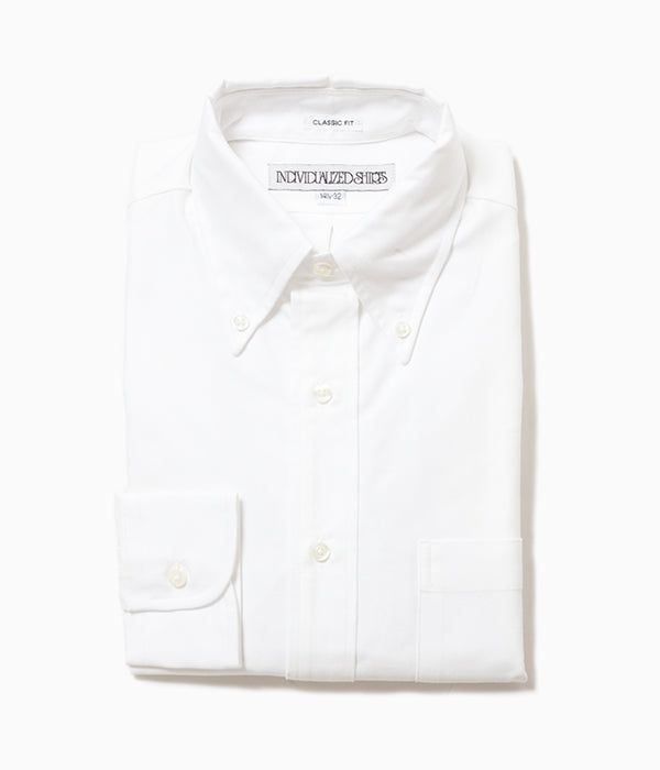 INDIVIDUALIZED SHIRTS 'CAMBRIDGE OXFORD (CLASSIC FIT BUTTON DOWN SHIRT)(WHITE)'|THE STORE by maidens