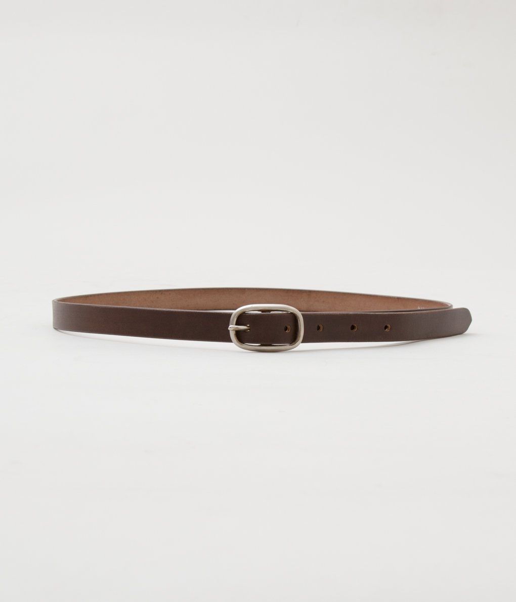 MAXIMUM HENRY \u0027VERY SLIM OVAL BELT\u0027(BROWN)