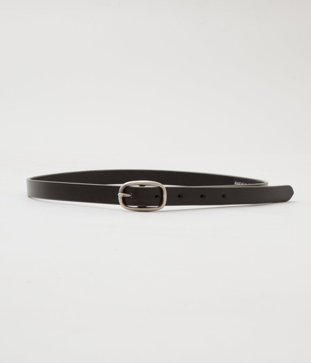 MAXIMUM HENRY \u0027VERY SLIM OVAL BELT\u0027(BLACK)