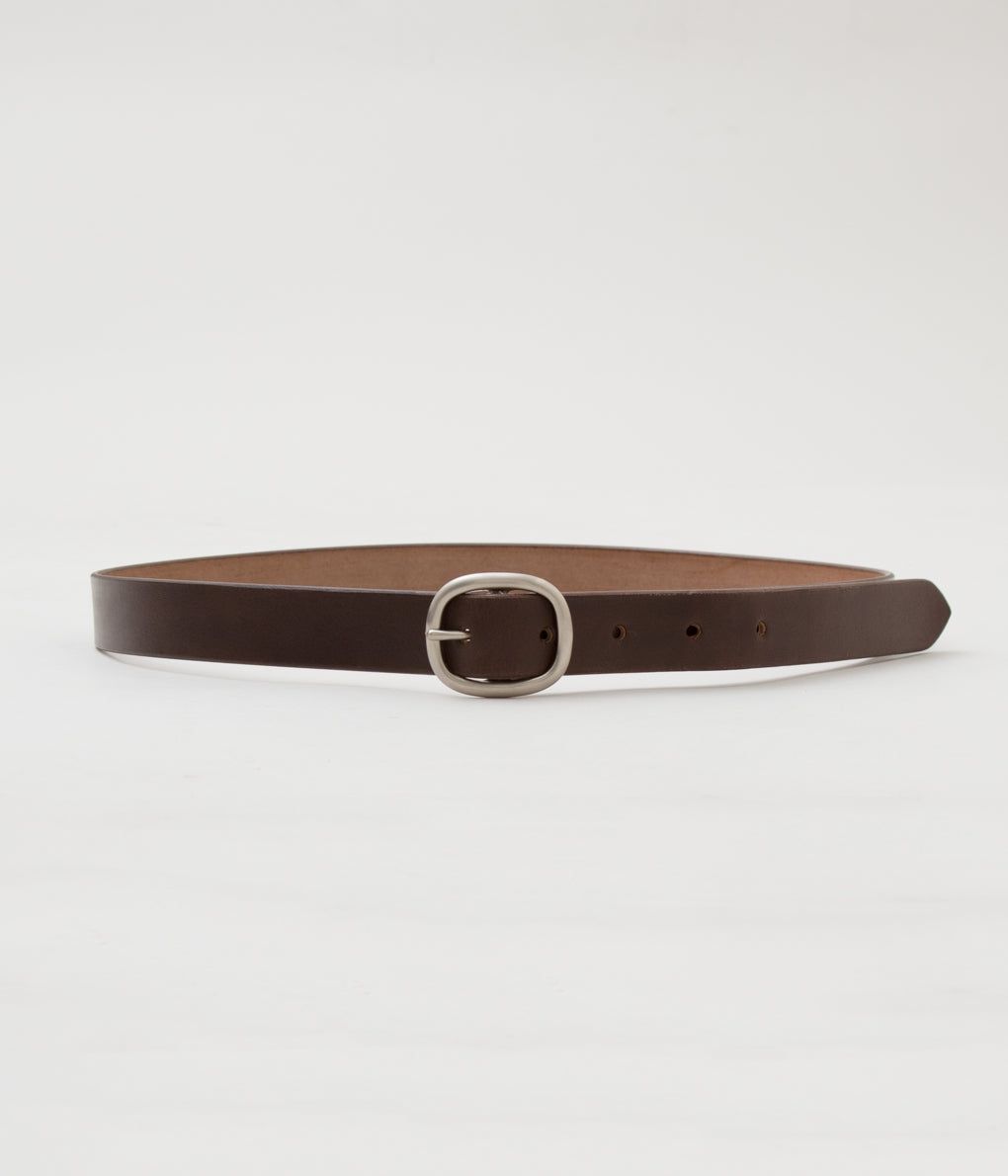 MAXIMUM HENRY \u0027SLIM OVAL BELT\u0027(BROWN)