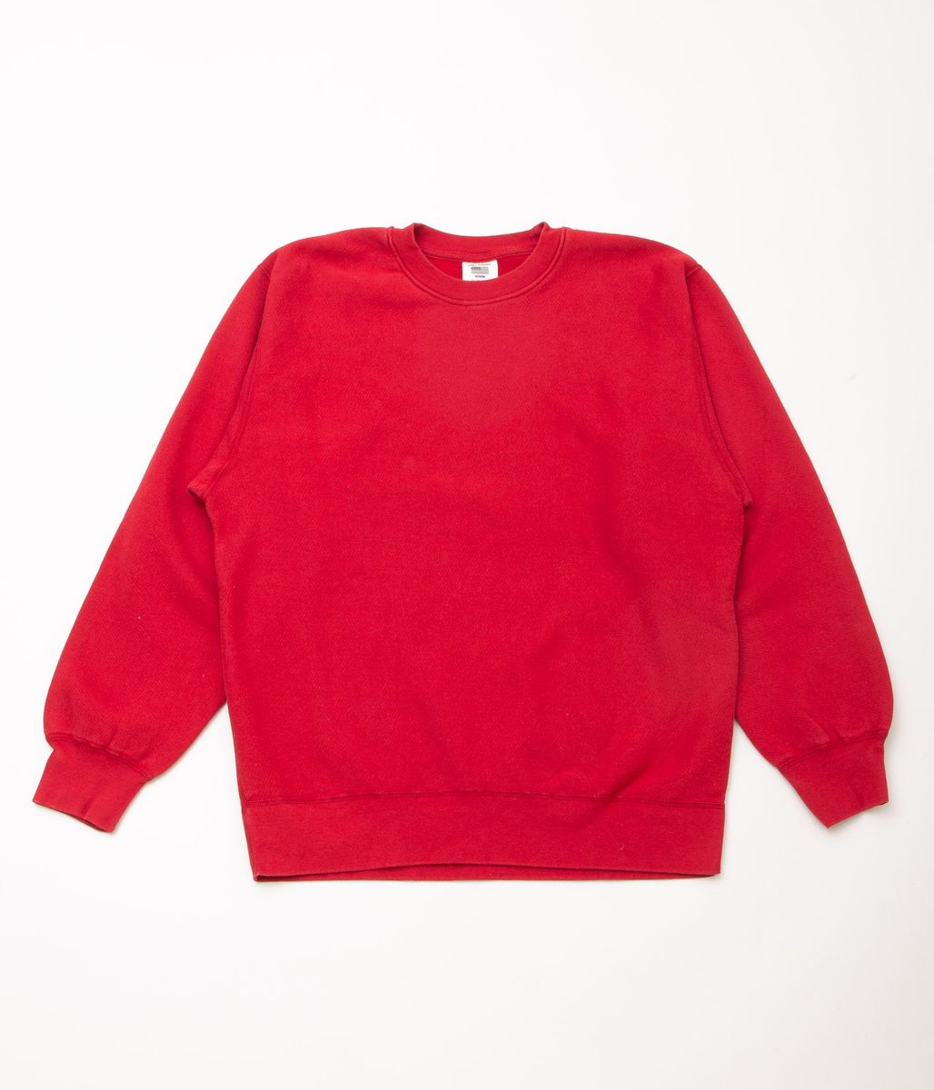 SOFT GOODS \u00279OZ FLEECE CREW NECK SWEAT\u0027(FIRETRACK RED)