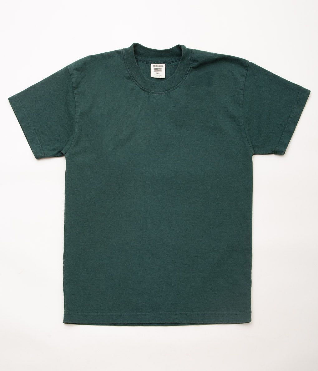 SOFT GOODS \u0027\u0027HEAVY WEIGHT CREWNECK TEE\u0027\u0027 (LEAF GREEN)