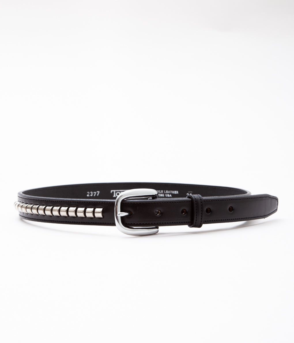 TORY LEATHER \u0027\u00272377 CLINCHER BELT\u0027\u0027 (BLACK/NICKLE)