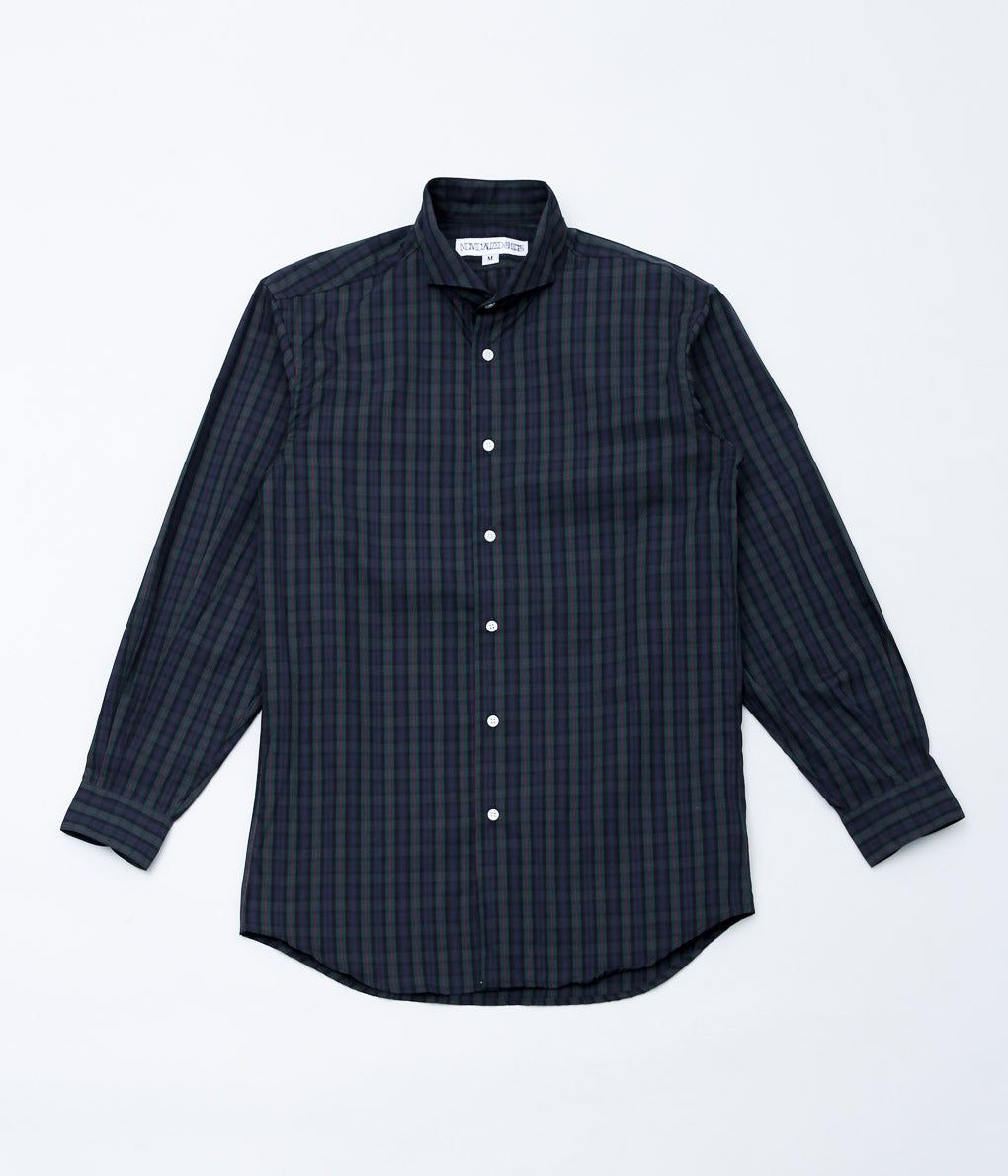 INDIVIDUALIZED SHIRTS ネイビー 開襟シャツ INDIVIDUALIZED SHIRTS インディビジュアライズド シャツ