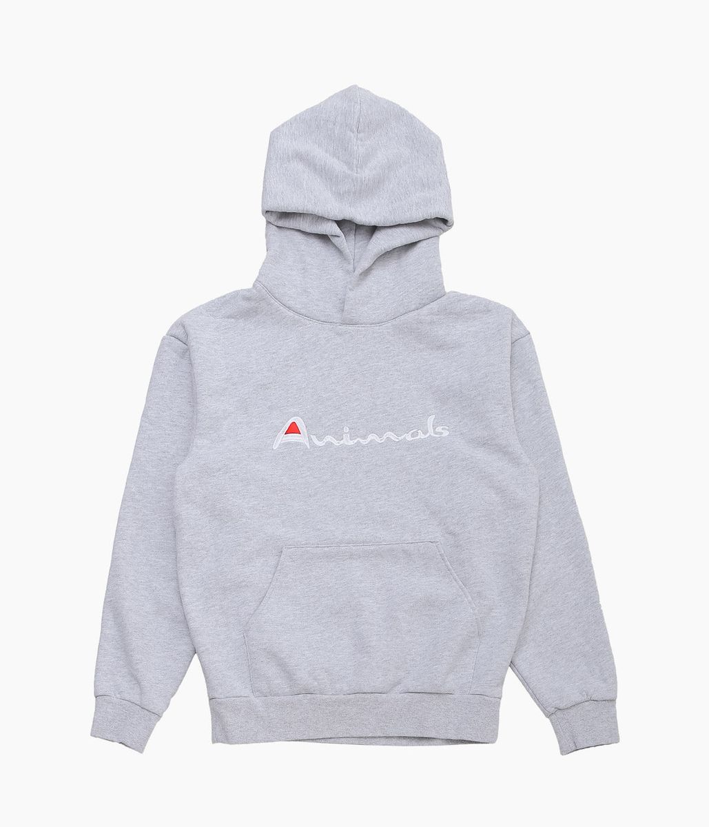 STUDIO ANIMALS ''“ATHLETIC SCRIPT LOGO” HOODIE'' (GREY)|THE STORE by maidens