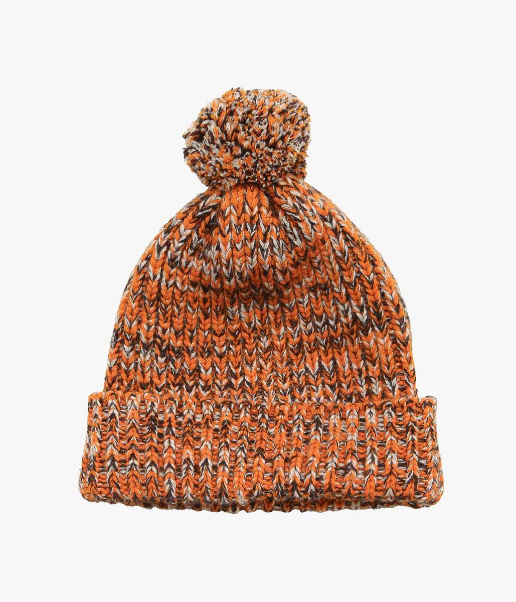 CORGI \u0027\u00278PLY CASHMERE POM POM HAT\u0027\u0027 (SPICE MIX)