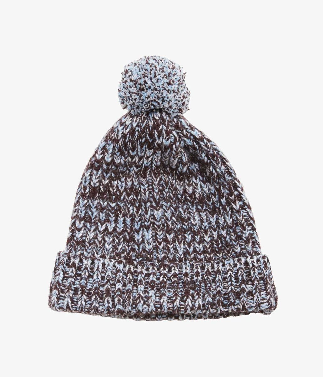 CORGI \u0027\u00278PLY CASHMERE POM POM HAT\u0027\u0027 (TRUFFLE MIX)